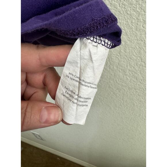 Men's Russell Purple Round Neck Short Sleeve T-Shirt Large - Picture 5 of 10